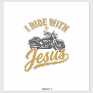 Christlicher Biker Ich Fahre Mit Jesus Vintage Mot Aufkleber
