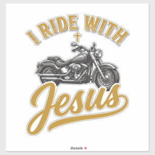 Christlicher Biker Ich Fahre Mit Jesus Vintage Mot Aufkleber