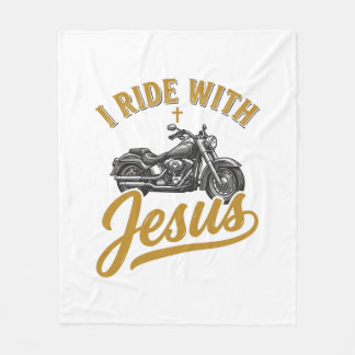 Christlicher Biker Ich Fahre Mit Jesus Vintage Mot Fleecedecke