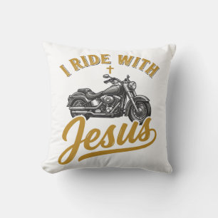 Christlicher Biker Ich Fahre Mit Jesus Vintage Mot Kissen