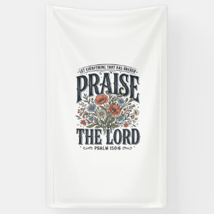 Christlicher Blumenschmuck Lobet den Herrn Psalm 1 Banner