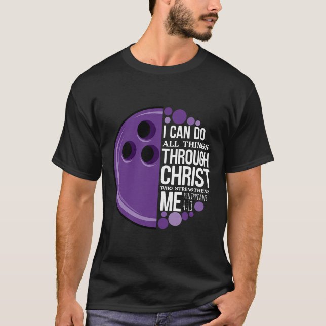 Christlicher Bowling Funny Personalisiert Team Ges T-Shirt (Vorderseite)