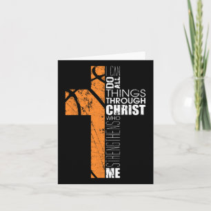 Christlicher Bysketbyll spendet Teen Boys Men Reli Karte