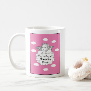 Christlicher Cloud Engel Happy 60. Geburtstag Pink Kaffeetasse