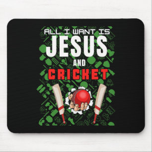 Christlicher Cricketspieler Lustiger Spruch Alles  Mousepad