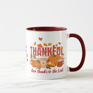 Christlicher DANKFUL Pumpkin Erntedank Tasse