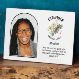 Christlicher DEZEMBER Geburtsmonat Blume FOTO Fotoplatte