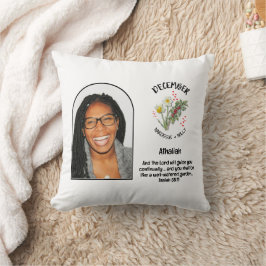 Christlicher DEZEMBER Geburtsmonat Blume FOTO Kissen