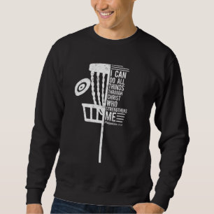 Christlicher Disk Golf Ich kann alles philippinisc Sweatshirt