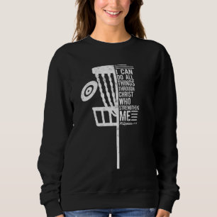 Christlicher Disk Golf Ich kann alles philippinisc Sweatshirt
