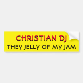Christlicher DJ "Sie Jelly" von My Jam Yellow Autoaufkleber