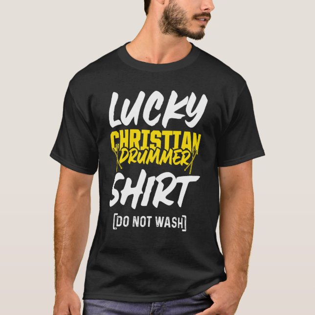 Christlicher Drummer Church Worship Drum Player 29 T-Shirt (Vorderseite)