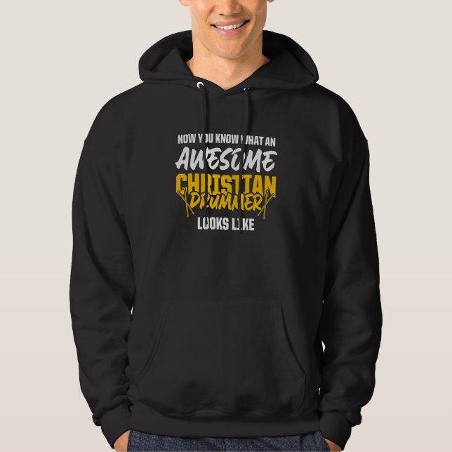 Christlicher Drummer Church Worship Drum Player 59 Hoodie (Vorderseite)