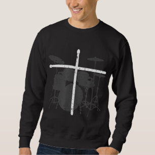 Christlicher Drummer Jesus Christus Trommelstöcke  Sweatshirt