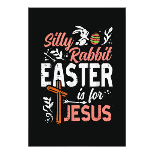 Christlicher Dummer Hase Ostern für Jesus Fotodruck