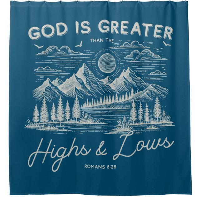 Christlicher Duschvorhang (Vorderseite)