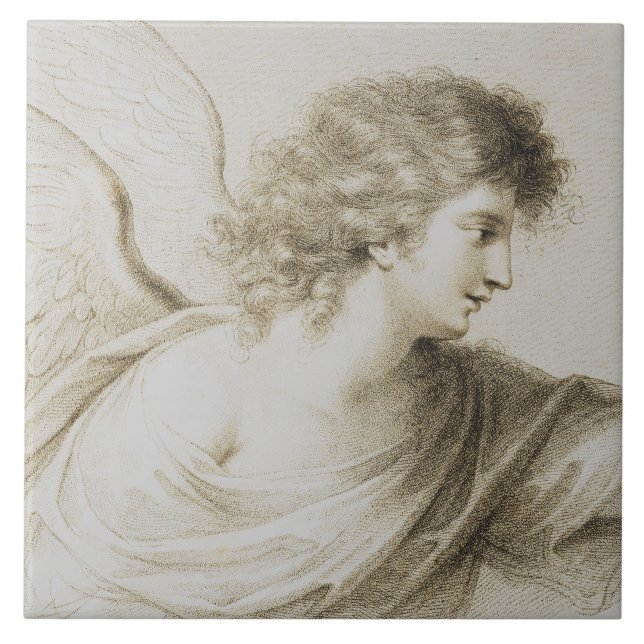 Christlicher Engel von Francesco Bartolozzi Fliese (Vorderseite)