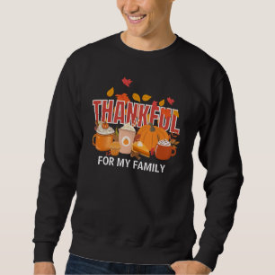 Christlicher Erntedank Pumpkin THANKFUL Familie Sweatshirt