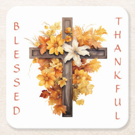 Christlicher Erntedank Rechteckiger Pappuntersetzer