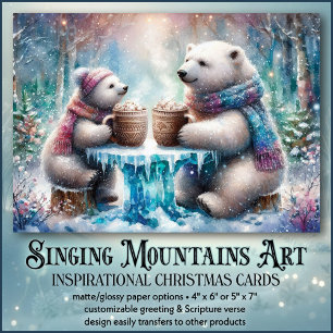 Christlicher Faith Polar Bear Friends Feiertagskarte