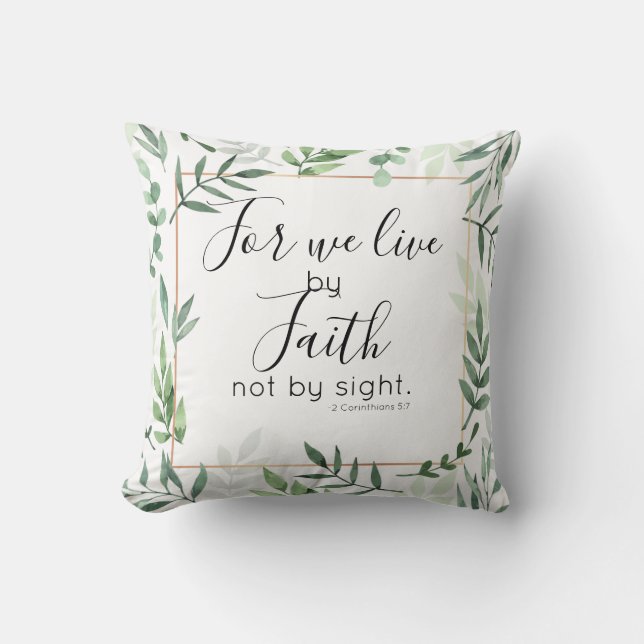 Christlicher Faith Throw Kissen (Vorderseite)