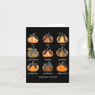Christlicher Fall Erntedank Pumpkin Coquette Bibel Karte