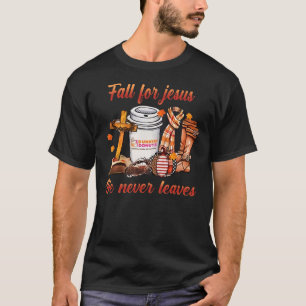 Christlicher Fall für Jesus, Verlasse er nie falle T-Shirt