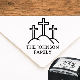 Christlicher Familienname Drei Kreuze Permastempel