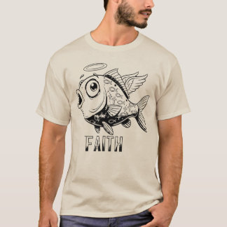 Christlicher Fisch Minimalistisch sogar Jesus T-Shirt
