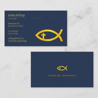 Christlicher Fisch mit Kreuz | Inspiration Visitenkarte