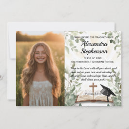 Christlicher Foto Verse Abschluss Einladung