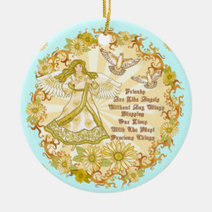 Christlicher Freund Engel Keramik Ornament