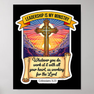 Christlicher Führer Leadership ist mein Ministeriu Poster