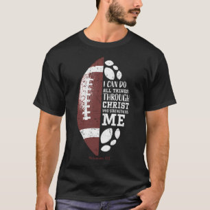 Christlicher Fußball im religiösen Verse T-Shirt