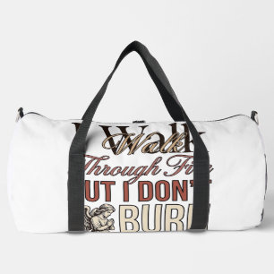 Christlicher Gang durch Feuer Vintage Duffle Bag