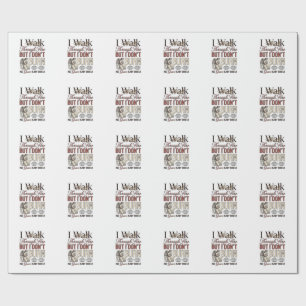 Christlicher Gang durch Feuer Vintage Geschenkpapier