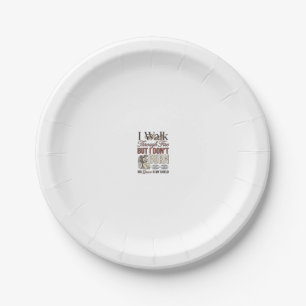 Christlicher Gang durch Feuer Vintage Pappteller