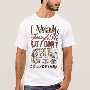 Christlicher Gang durch Vintage-Feuer T-Shirt