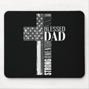 Christlicher gesegneter Vater - Amerikanische Flag Mousepad