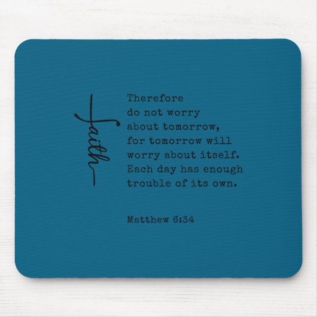 Christlicher Glaube Bibel Schrift Matthäus Bibelve Mousepad (Vorne)