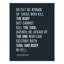 Christlicher Glaube Bibel Verse Matthew 10:28 Wahr