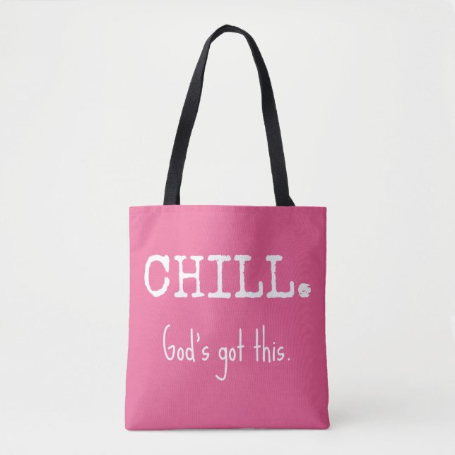 Christlicher Glaube Chill Gott Hat Es Im Griff QR- (Vorderseite)