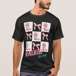 Christlicher Glaube Cowgirl Western Rosa Stiefel S T-Shirt