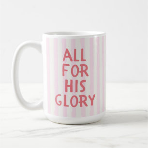 Christlicher Glaube Cozy Cute Rosa Streifen Bibel Kaffeetasse