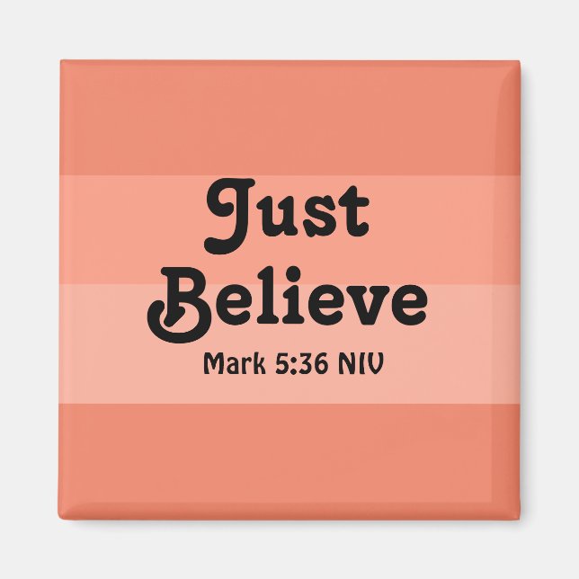 Christlicher Glaube glaubt Bibel Verse Lachs Magnet (Vorne)