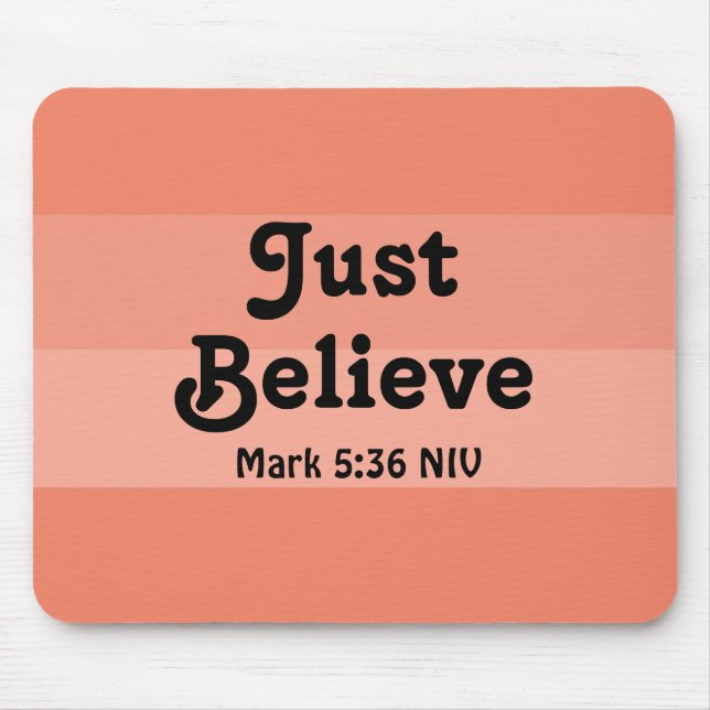 Christlicher Glaube glaubt Bibel Verse Lachs Mousepad (Vorne)