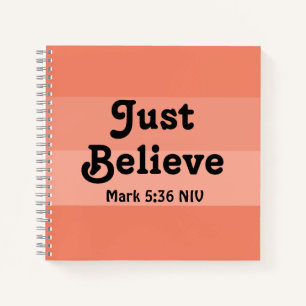 Christlicher Glaube glaubt Bibel Verse Lachs Notizbuch