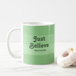 Christlicher Glaube glaubt nur Bibelverse Grün Kaffeetasse