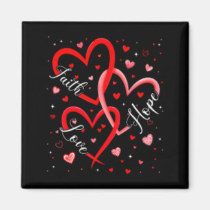 Christlicher Glaube Hoffnung Liebe Herzen Religiös Magnet