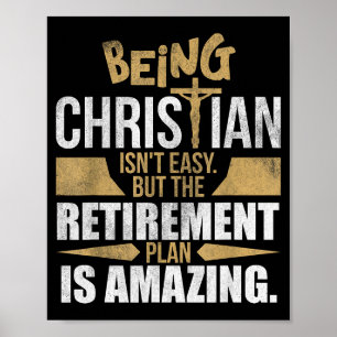 Christlicher Glaube Humor Rentenplan Himmel Amazi Poster